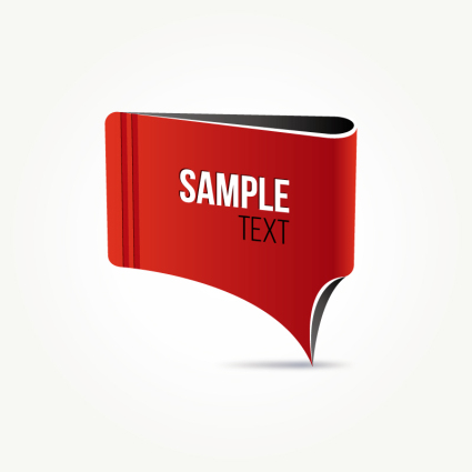 vecteur d'une ¨¦tiquette en papier rouge mat¨¦riel