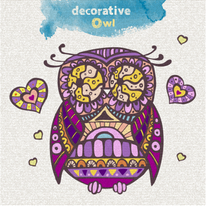 Hibou pourpre vecteur mat¨¦riel motif
