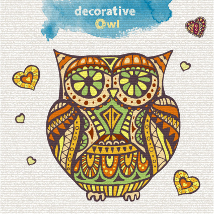 Creative hibou vecteur mat¨¦riel motif