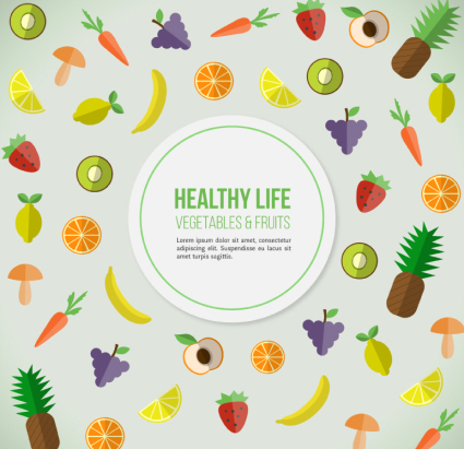 les modes de vie sains aliments contexte mat¨¦riel vectorielle