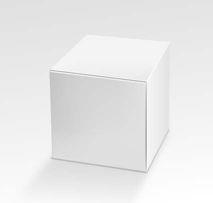 Mat¨¦riau blanc vecteur carr¨¦ de la boîte de papier solide