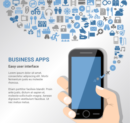 Application d'entreprise Creative illustration diagramme vectoriel