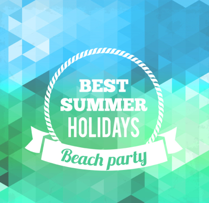 Affiche vecteur Bleu Parti Summer Beach