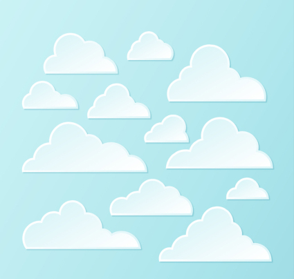 Des nuages blancs vecteurs de conception