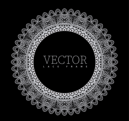 Dentelle blanche cercle vecteur mat¨¦riel de conception