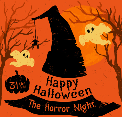 Fantôme Creative mat¨¦riau affiche de vecteur Halloween