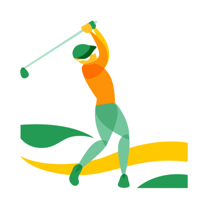 R¨¦sum¨¦ couleurs Vecteurs golfeur