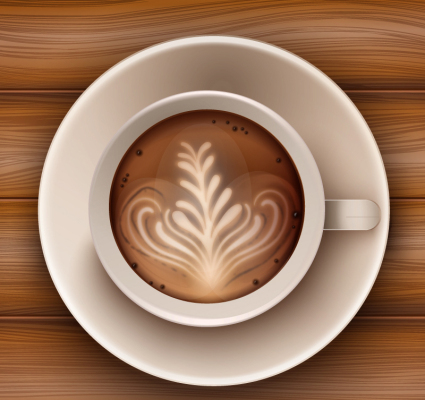 Plan de Cappuccino mat¨¦riau vecteur vue