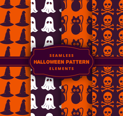 Modle 4 Halloween background seamless