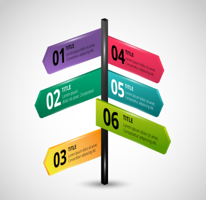 Crossroads couleur marque d'affaires informations carte vecteur matriel