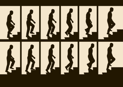 12 ¨¦tapes sur le mat¨¦riel de vecteur de chiffres silhouette dynamique
