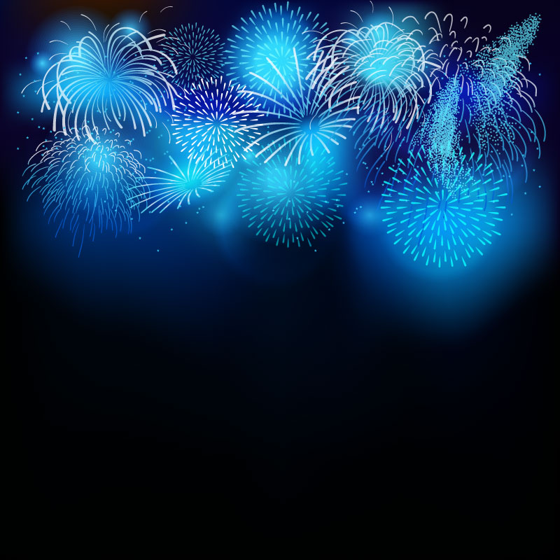 Feux d'artifice bleu mat¨¦riau vecteur de fond brillant