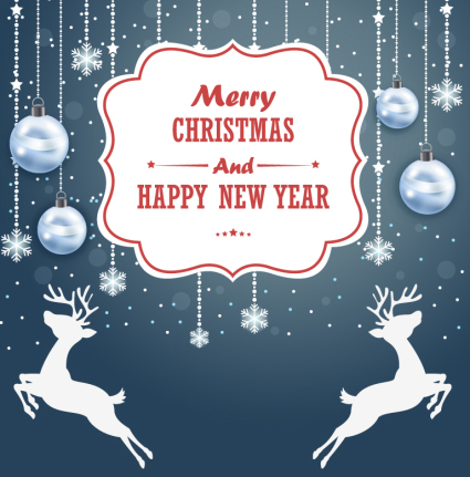Vecteur de carte de voeux de Noël et du Nouvel An Creative