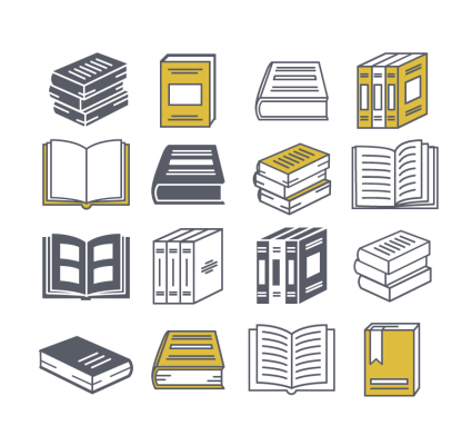 16 modles de conception crative de livres vecteur matriel