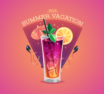 2015 Summer Cocktails affiches Vecteurs