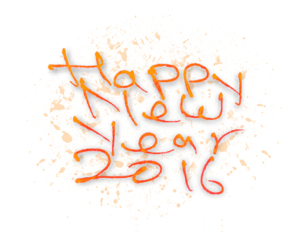 Happy New Year 2,016 manuscrite vecteur mat¨¦riel Word Art
