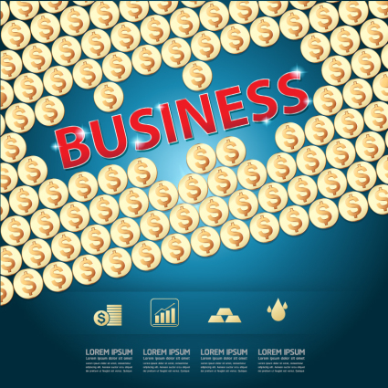 Creative Business Information carte vecteur mat¨¦riel or