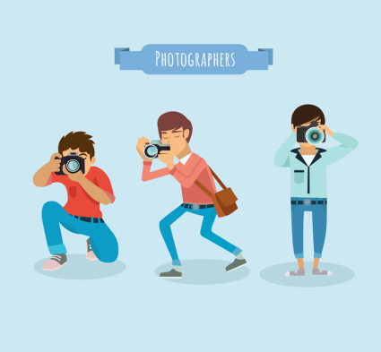 3 photographes Hommes Design Vecteurs