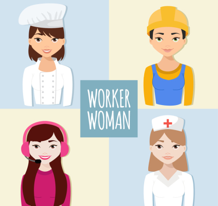4 matriel femmes vecteur Creative Professional
