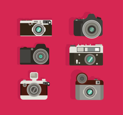 6 vecteur ¨¦l¨¦gant de conception de la cam¨¦ra