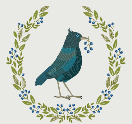 Creative titre berry vecteur mat¨¦riel d'oiseaux
