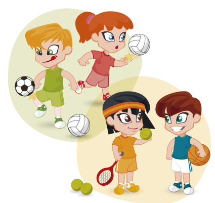 vecteur mat¨¦riel 4 de mouvement conçu pour les enfants