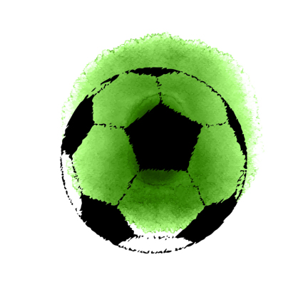 aquarelle Vert de football floraison vecteur matriel