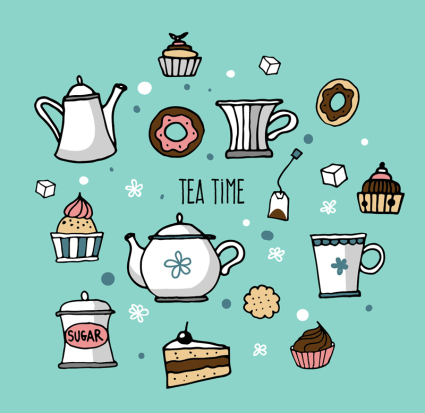l'heure du th frais illustration vectorielle tutoriel