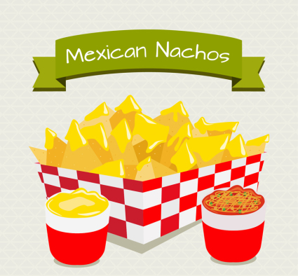 Dlicieux nachos mexicains vecteur matriel