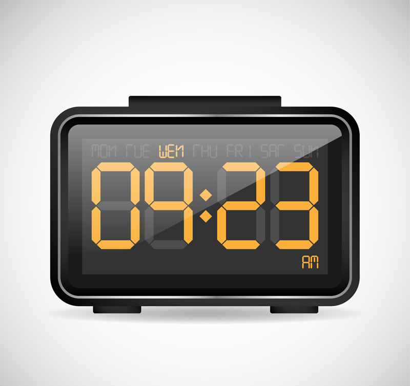 Noir horloge vecteur mat¨¦riel de conception ¨¦lectronique