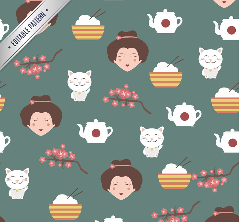 Creative Japan seamless ¨¦l¨¦ment mat¨¦riel vecteur