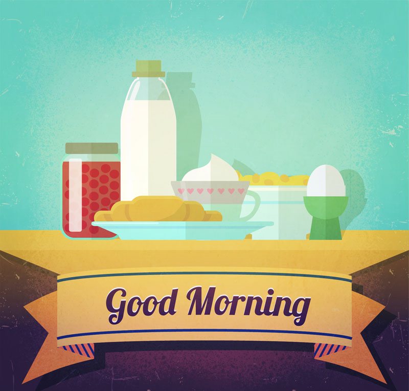 mat¨¦riel vecteur de style Flat Nutrition Sant¨¦ Breakfast