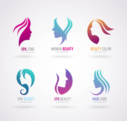 6 tte d'un salon de beaut symbole femme vecteur