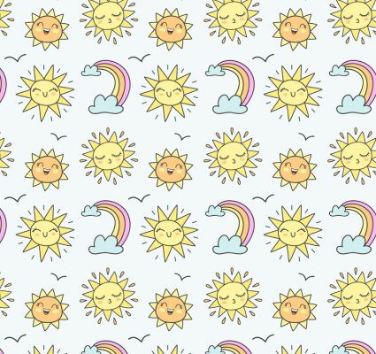 Soleil et arc-en-fond transparent vecteur matriel