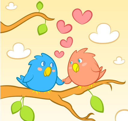 Beau couple vecteur mat¨¦riel oiseaux