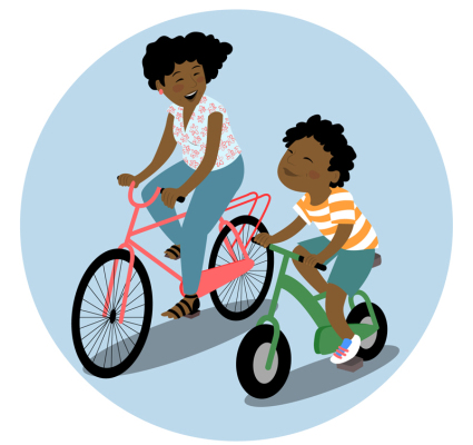 Les gens, v¨¦los, v¨¦lo, m¨¨re, enfant, fils, vecteur