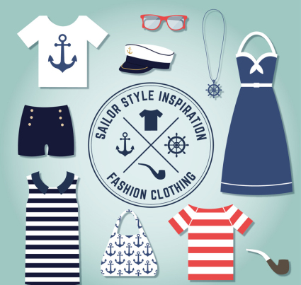 10 paragraphe marine v¨ºtements et accessoires de style vecteur ¨¦t¨¦