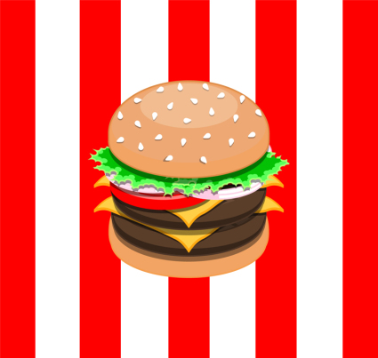 D¨¦licieux hamburgers vecteur mat¨¦riel de conception
