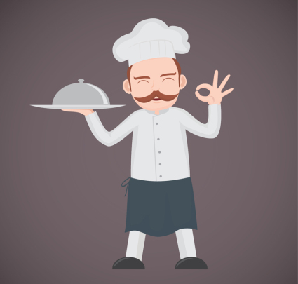 Fin plaque moustache vecteur mat¨¦riel chef