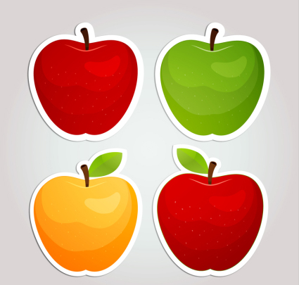 4 Creative d'Apple vecteur matriel autocollant