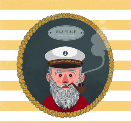 Capitaine peintures de dessins anim¨¦s vecteur mat¨¦riel