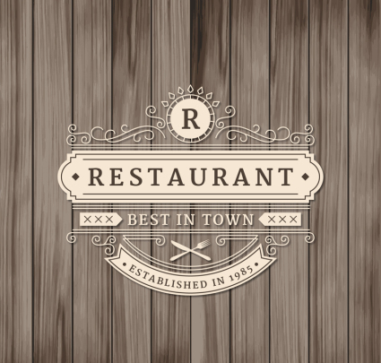 Retro restaurant logo vecteur mat¨¦riel de conception