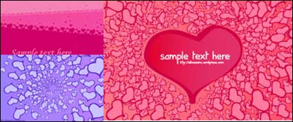 Saint-Valentin 3 jours vecteur de fond en forme de cœur carte des matriaux