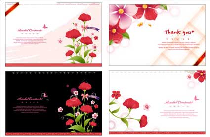 carte de modle Fleurs matriel vecteur