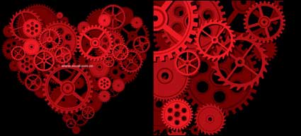 Gear form par le vecteur coeur grosse pche matires