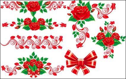 Belle rose en dentelle matriel Vector
