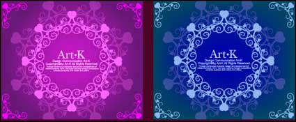2 lignes de dentelle belle matire Vector