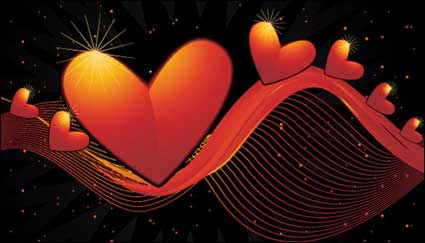 matriel vecteur en forme de coeur -2 lignes dynamiques de l