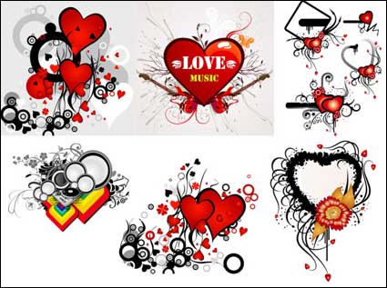 Saint Valentin illustration en forme de cœur vecteur thme tendance matires