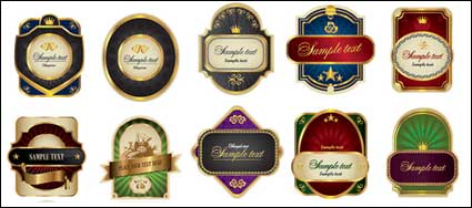 Planty de Gold Label Rimmed Vector